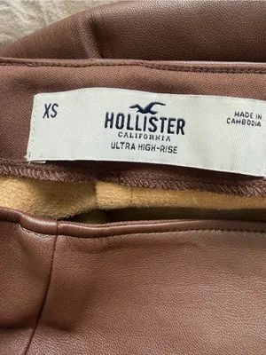 Hollister Brown‎ Faux Leather Mini Skirt thumbnail 2