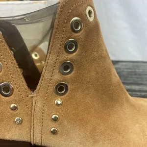 Sam Edelman Tan Rivet Trim Suede Ankle Bootie Shoes 6.5 NEW thumbnail 5