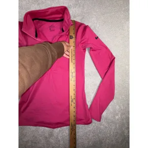 nike womens pink half zip running pullover medium thumbnail 8