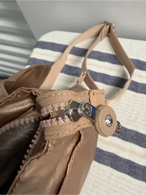 Kipling Dannie Metallic Small Backpack Gold Charm Metallic Convertible Bag thumbnail 9