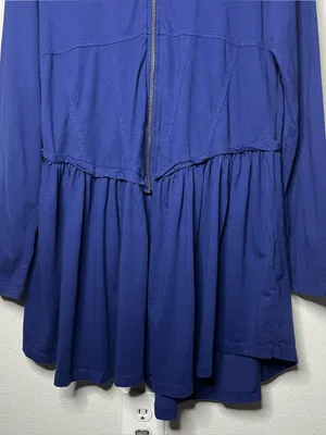 Daily Practice Taylor Corset Long Sleeve Zip Up Mini Dress in Navy Blue thumbnail 7