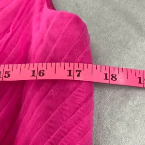 JJs House Hot Pink Formal Ballgown Dress Hi Low Beaded Cap‎ Sleeves Barbie Prom thumbnail 11