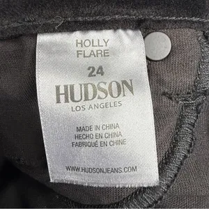 Hudson Jeans NWT Holly Velvet High Rise Crop Flare Jeans Black Ombre Womens 24 thumbnail 5