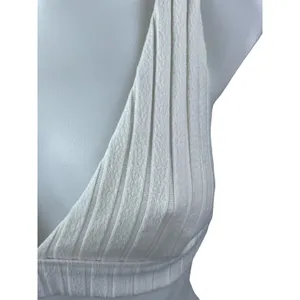 Alo Ribbed Take Comfort White Sleeveless Gym Athletic Activewear Tank Bra Top S thumbnail 3