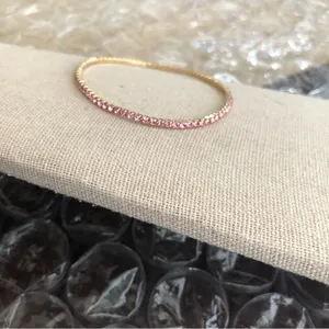 Vintage Pink Rhinestone Stretchy Bracelet thumbnail 3
