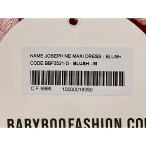 NWT Babyboo Josephine Blush Pink Formal Gown A-Line Halter Maxi Dress Size M thumbnail 16