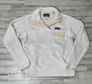 Patagonia White‎ Re-Tool Snap-T Pullover Sweater Womens Size Small thumbnail 1