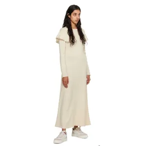 Chloé‎ Lauren Leather Suede Platform Sneakers White Beige 37 thumbnail 2