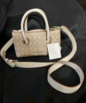 Nanette Lepore Almond Logo Junyper Mini Satchel Cream Handles & Strap NWT thumbnail 1