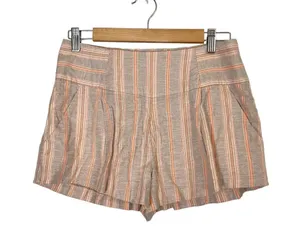 Free People Tan Pink Austin Striped Shorts thumbnail 4