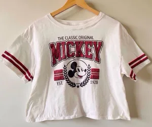 Mickey Mouse Graphic Tee | Cropped Graphic – XL. Vintage inspired design thumbnail 1