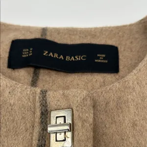 Zara Beige Wool  Jacket with Silver Hardware bust 34 length 20 thumbnail 2