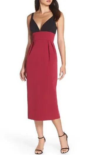 NWT Jill Jill Stuart Colorblock Midi Dress thumbnail 1