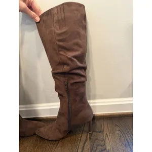 Open Edit Ariana Pointed Toe Knee High Brown Sz 8 NEW thumbnail 4