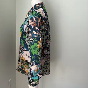 Zara Floral Satin Effect Blouse Large thumbnail 6