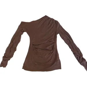 Free People Night We Met Long Sleeve purple Ruched Off The Shoulder Tunic Top thumbnail 7