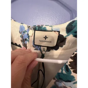 Tuckernuck Budding Bluebell Hadley Floral Print Linen Midi Dress Blue‎ Blooms M thumbnail 4