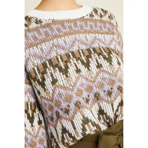 Anthropologie Fabiana Fair Isle Alpaca Wool Knit‎ Sweater Women S Boho Cottage thumbnail 2
