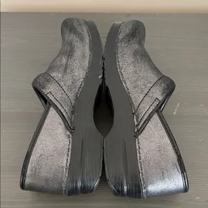 Dansko‎ Professional metallic suede clogs black size 41 thumbnail 7