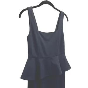 Alice + Olivia Employed Peplum Mini Dress 2 Navy Blue Sheath Sleeveless‎ Fitted thumbnail 8