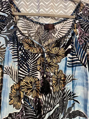 Hale Bob | Boho Tropical Floral Print Romper, Large thumbnail 3