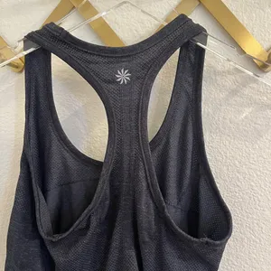 Athleta Fast Track Ruched Tank Top Racerback Dark Grey Running XS thumbnail 5