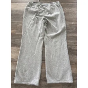 Vintage GAP Womens Large Gray Fleece Wide Leg Sweatpants Drawstring Logo thumbnail 7