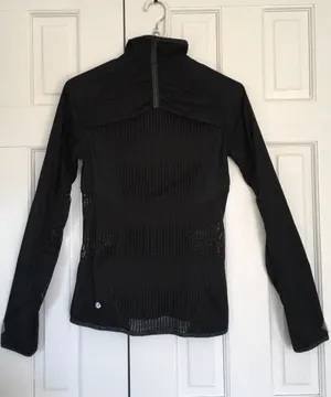 Lululemon Mesh Back Full Zip Women’s Black Jacket Size 4 thumbnail 3