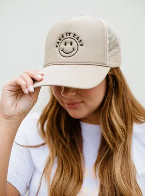 Friday + Saturday Take It Easy Trucker Hat | OS thumbnail 1