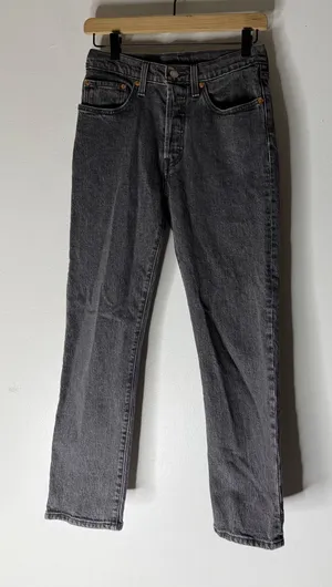 Levi's 501 faded‎ black jeans size 26x28 thumbnail 1