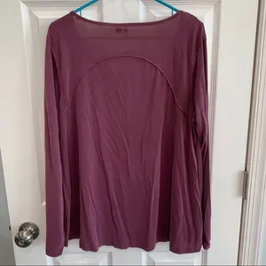 NWT Cato‎ burgundy long sleeve athleisure top 14/16 thumbnail 5