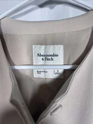 Abercrombie & Fitch Womens Mara Button Front Vest Mini Dress Cream Small thumbnail 3