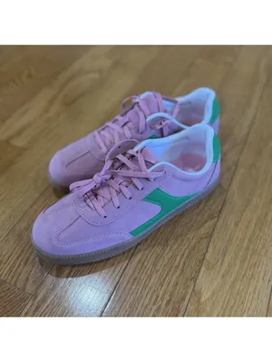 Size US 9 Women’s No Boundaries Women's Lace Up Sport Sneakers Pink Green thumbnail 5
