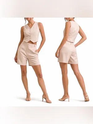 Women’s 2-Piece Vest & Shorts Set – Chic Summer Outfit thumbnail 3