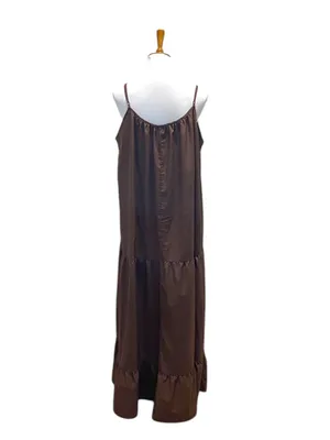Vonda Prairie Maxi Dress Chocolate Brown Size 4XL Boho Coastal Vacation Summer thumbnail 11