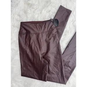 OFFLINE by Aerie Faux Leather High Waisted Leggings Chocolate Brown Size XS thumbnail 4