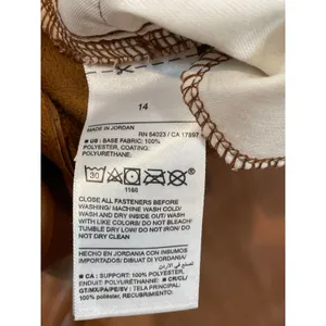 Old Navy Pants Size 14 Tan Faux Leather High Rise OG Loose Button Zip Front NWT thumbnail 9