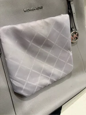 Michael Kors Ciara Large East West‎ Top Zip Saffiano Leather Tote Bag in Grey thumbnail 5