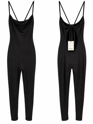 NWT BUMPSUIT Farrah Black Tie Back Maternity Jumpsuit Size M thumbnail 2