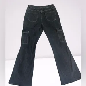 FOREVER 21 - Cargo Flare Jeans- Acid Washed Black Size 31 thumbnail 7
