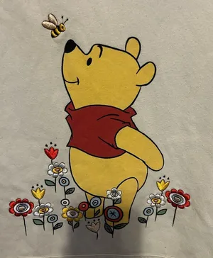 Disney beige Winnie the Pooh hoodie sweatshirt size xl thumbnail 4