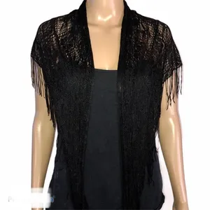 Black lace shawl thumbnail 1