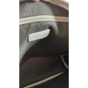Bearpaw Gray Nylon Tote Bag Front Drawstring Pocket Travel Work Casual Zippered thumbnail 5