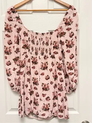 Sunday Best Aritzia Pink Floral Delilah Mini Dress Long Sleeve size Small‎ thumbnail 5