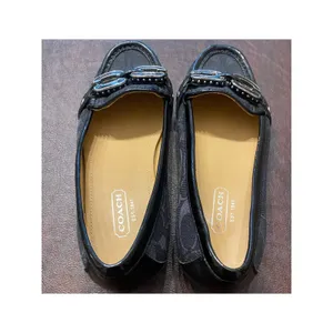 Coach Ella Loafers 5B Black Signature C Patent Horse Bit Y2K Quiet Luxury Staple thumbnail 6