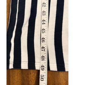 Lea & Viola Black White Striped Wide Leg Jumpsuit Twist Front V‎ Neck Size Large thumbnail 13