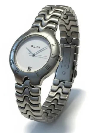 Bulova Ladies Silver Tone Quartz Watch Roman Numerals Stainless‎ Steel thumbnail 1