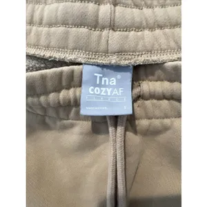Tna Sweatpants Womens Small Beige COZYAF Fleece Jogger Elastic Waist Lounge thumbnail 2