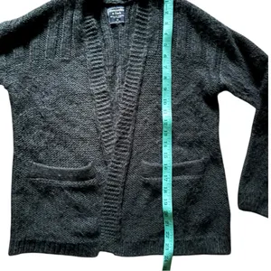 Abercrombie & Fitch Black Open Cardigan Size XS Fuzzy Cozy thumbnail 4