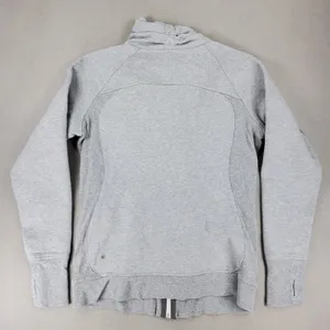 Lululemon Scuba Asymmetrical Full Zip Hoodie Women 10 Grey Heathered Sporty thumbnail 2